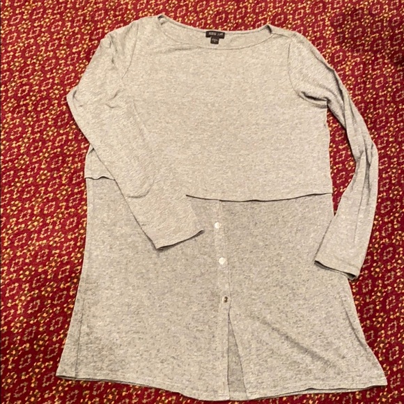 Jjill heather gray tunic sweater - Picture 2 of 5